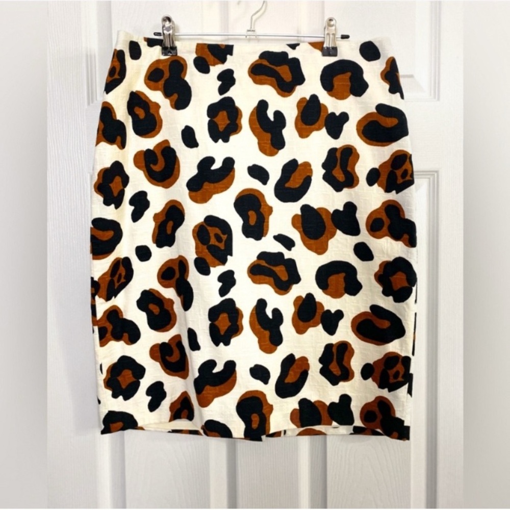 NWOT - Talbots Leopard Print Pencil Skirt